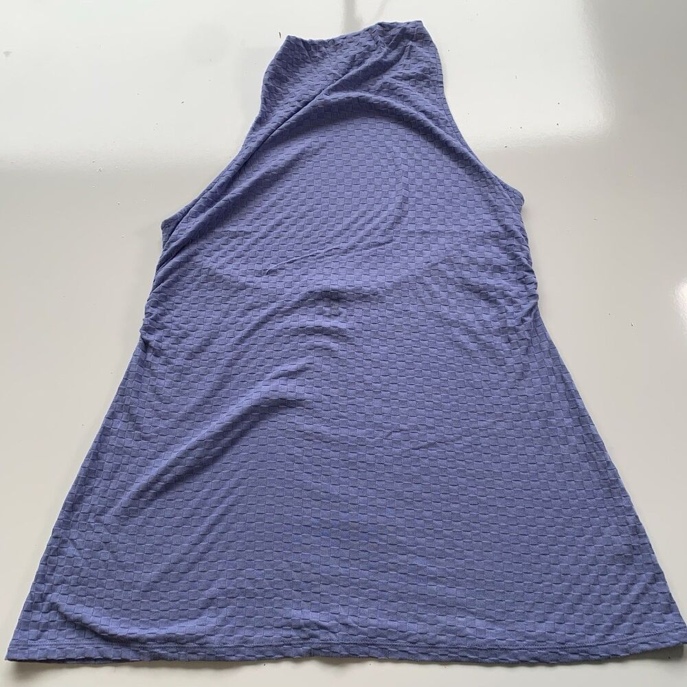 Free People BEACH Blue Halter Neck Open Back Mini Dress Size L Maid In Turkey